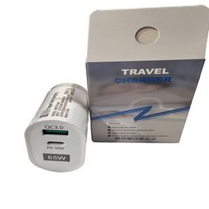 2x USB C Charger 65W, Fast Mini Gan Charger PPS Type C Fast Compact Wall Charger